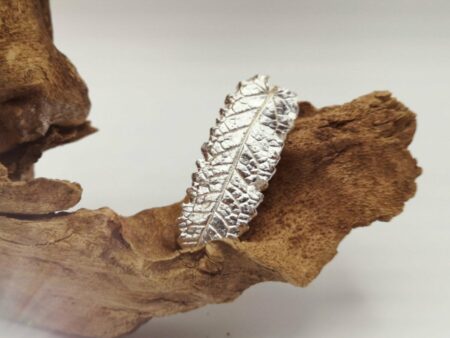 Anhänger "Heilziestblatt" aus Feinsilber