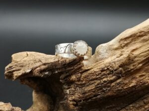 Feinsilber, Silber, Selbstgemacht, Waldviertel, Ring, Mondstein