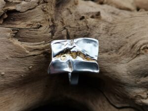 Feinsilber, Silber, Selbstgemacht, Waldviertel, Ring, Gold