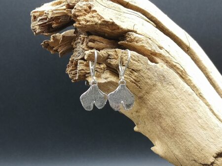 Feinsilber, Silber, Selbstgemacht, Waldviertel, Ohrringe, Ginko