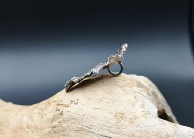 Feinsilber, Silber, Selbstgemacht, Waldviertel, Anhänger, Brosche, Pelargonie